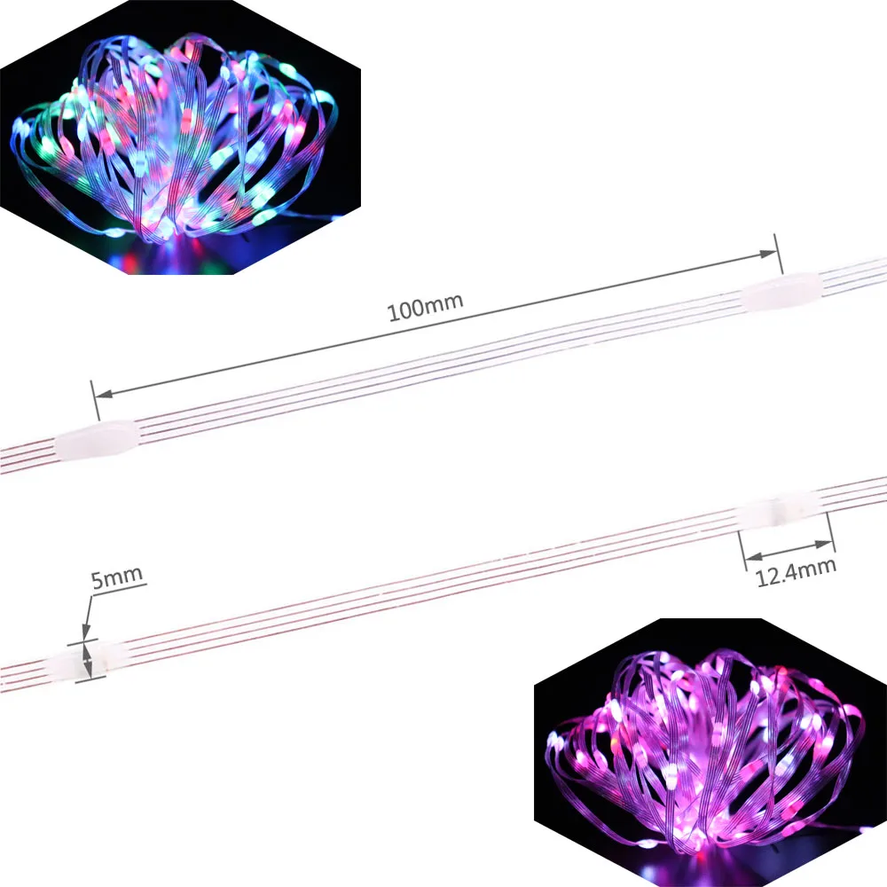 WS2812B RGB LED String 5M 10M Christmas Lights WS2812 Led Strip Bluetooth Music Full Color Addressable Individually DC5V