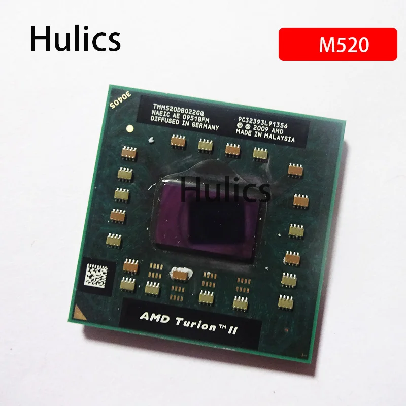 Hulics Used AMD Turion II Dual-Core Mobile M520 2.3 GHz  Dual-Thread 2009 CPU Processor TMM520DBO22GQ Socket S1