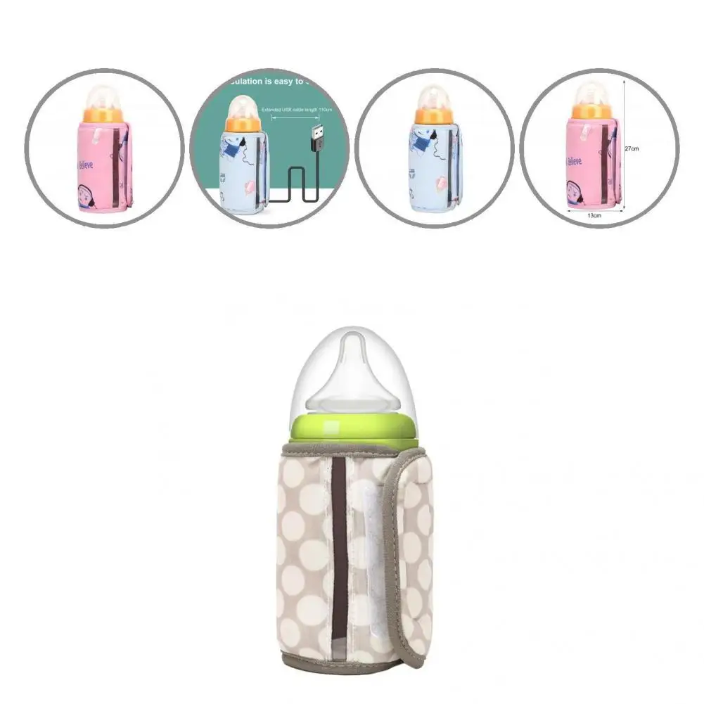 Milk Bottle Warmer USB Interface Milk Warmer Bag Cute Back Cover  Portable Intelligent Reusable Feeding Bottle Heater