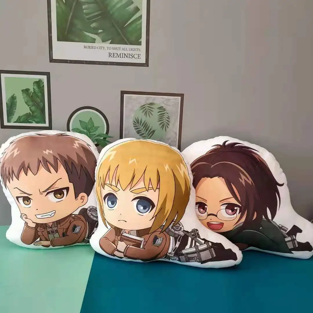 40cm Anime Attack on Tittan Plush Doll Stuffed Plush Toys Jean Kirschstein Armin Arlert Hanji Zoe Pillow Soft Plushie Cushion