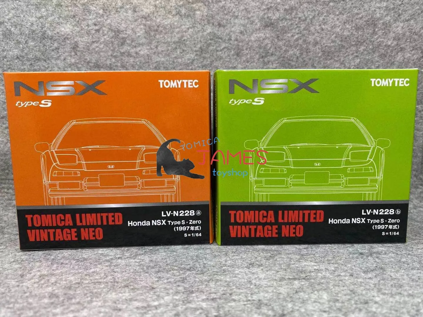 Tomytec TOMY 1:64  TLV LV-N228a/b Honda NSX TYPE-S ZERO Collection of die-cast alloy car models