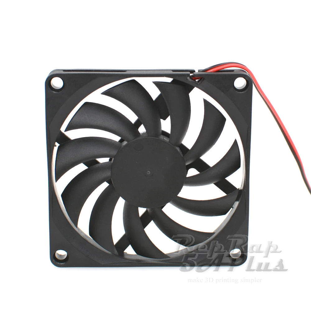 8010 12V/24V chłodzenie Turbo wentylator bezszczotkowy 3D drukarka dmuchawa zasilana prądem stałym część czarne plastikowe zestawy do wytłaczarki