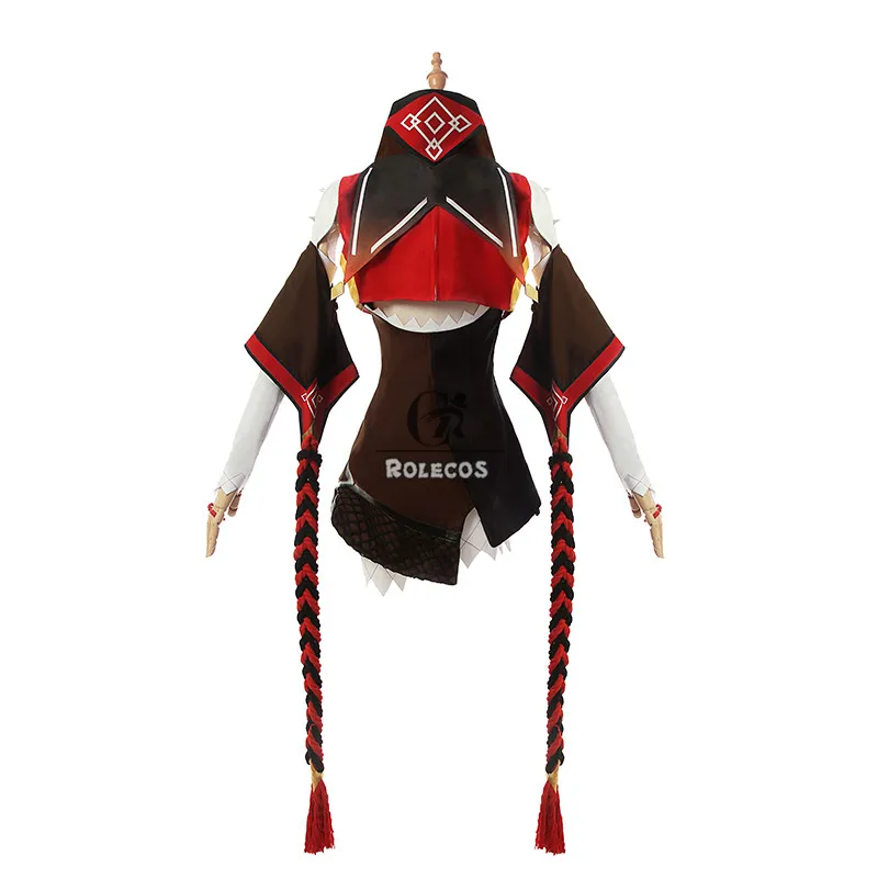 ROLECOS Game Genshin Tác Động Xinyan Trang Phục Hóa Trang Xinyan Trang Phục Hóa Trang Gợi Cảm Nữ Halloween Áo Vest Quần Short Tất Full Nguyên Bộ