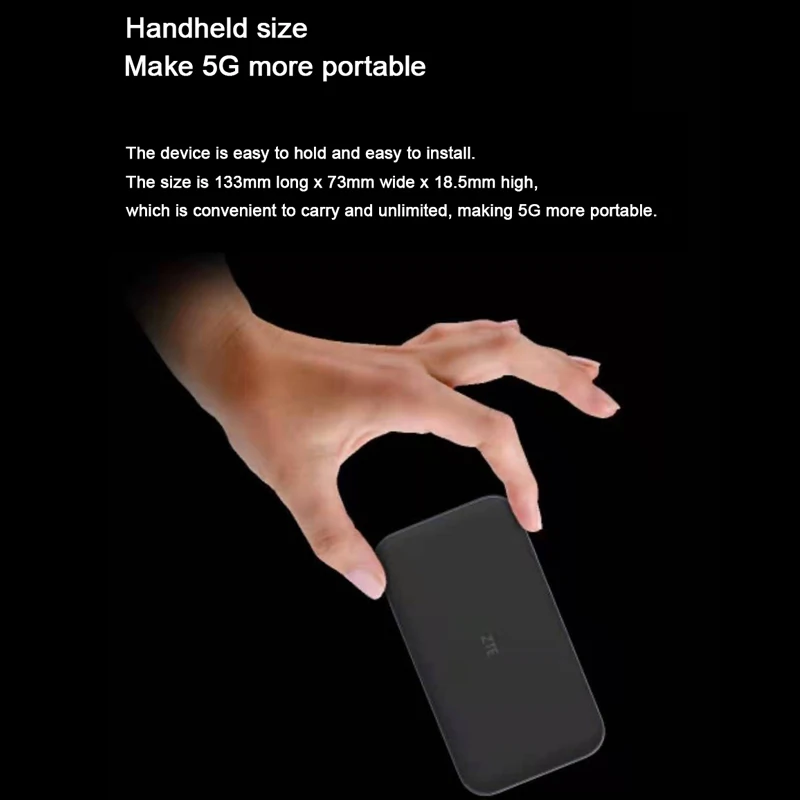 Original ZTE MU5001 5G Router กับซิมการ์ด Router Sub6 5G Wifi 6 Qualcomm SDX55 LTE Router Dual-Band Gigabit ความเร็วแบตเตอรี่