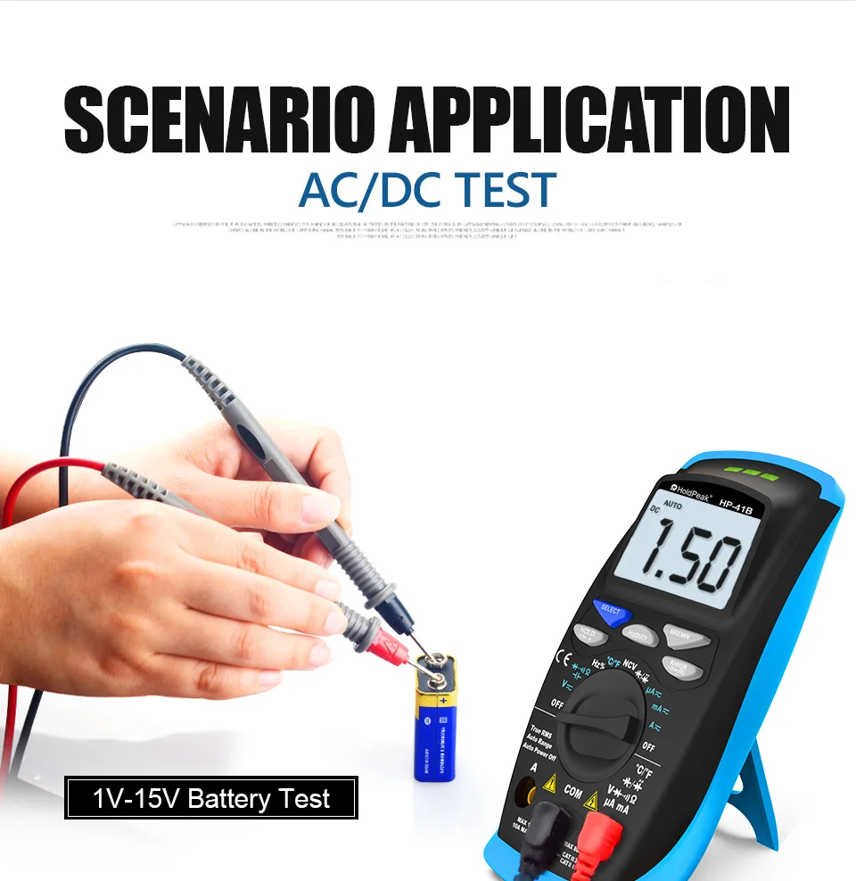 HOLDPEAK Electric Tester Voltmeter Ammeter Professional Digital Multimetreler Portable Precise And Multifunctional