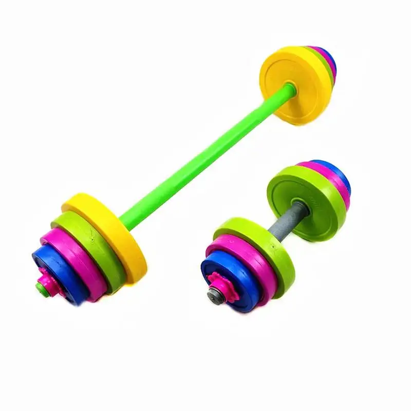 WolFAce Adjustable Weights Children Barbell Set Kids Dumbbell Set Bodybuilding Exercise Equipment Training Muscle Kids Gym Home