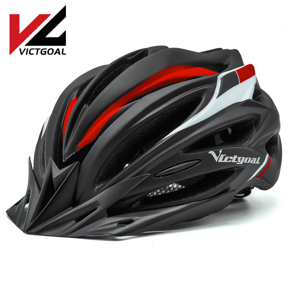 VICTGOAL Bike Helmet for Adult Men Women Bicycle Helmet with Light Sun Visor Lightweight Cycling Helmet for Mountain Road Bike