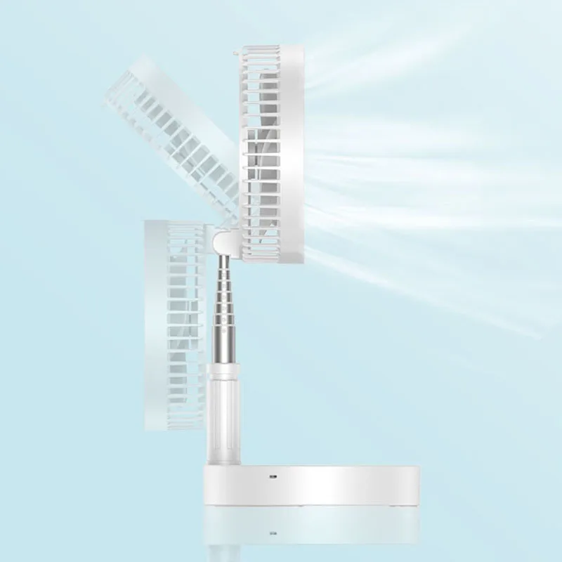 MOTAWISH للطي تلسكوبي مروحة صغيرة USB قابلة للشحن مروحة أرضية بالريموت كنترول للطلاب المحمولة الصغيرة الكهربائية عنبر سرير مكتب سطح المكتب