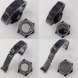 40mm Fully Black Plated Watch Case Fit For NH35/Miyota 8215/ETA 2836/DG 2813 Sapphire Glass solid/316L Bracelet