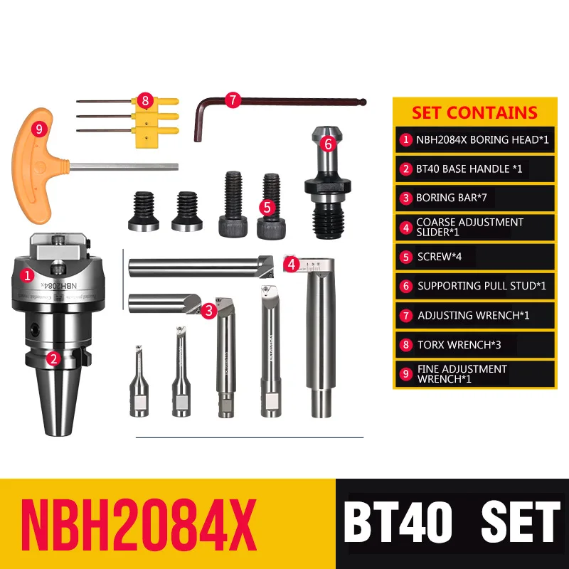 Imagem -04 - Ferramenta de Perfuração de Precisão Bt40 Cnc em Miniatura com Sistema de Perfuração Fina 0.005 Nbh2084x