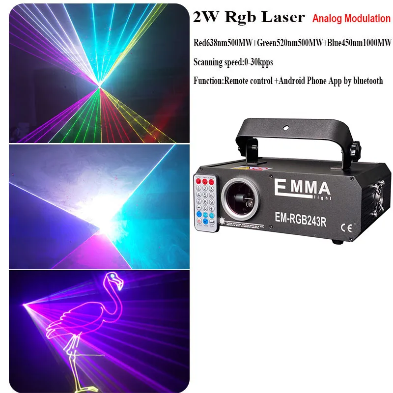 2 Watt Rgb Fernbedienung Laser Projektion Lampe Bühne Wirkung DMX512 Disco Party KTV Nachtclub Und Dance Boden Beleuchtung