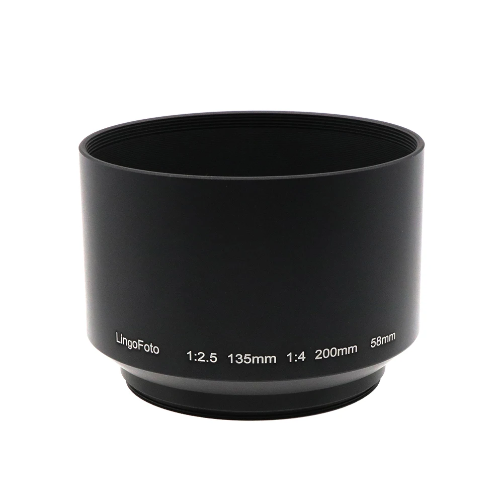 Voor Pentax Takumar 135Mm F/2.5 Of 200Mm F/4, 58Mm Schroef-In Metalen Telelens Hood