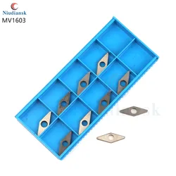 10pcs High Quality MV1603 V-Type Rhombus Carbide Insert Shim Seats For CNC Lathe Tool Holder CNC Knife Pad For CNC Turning Tools