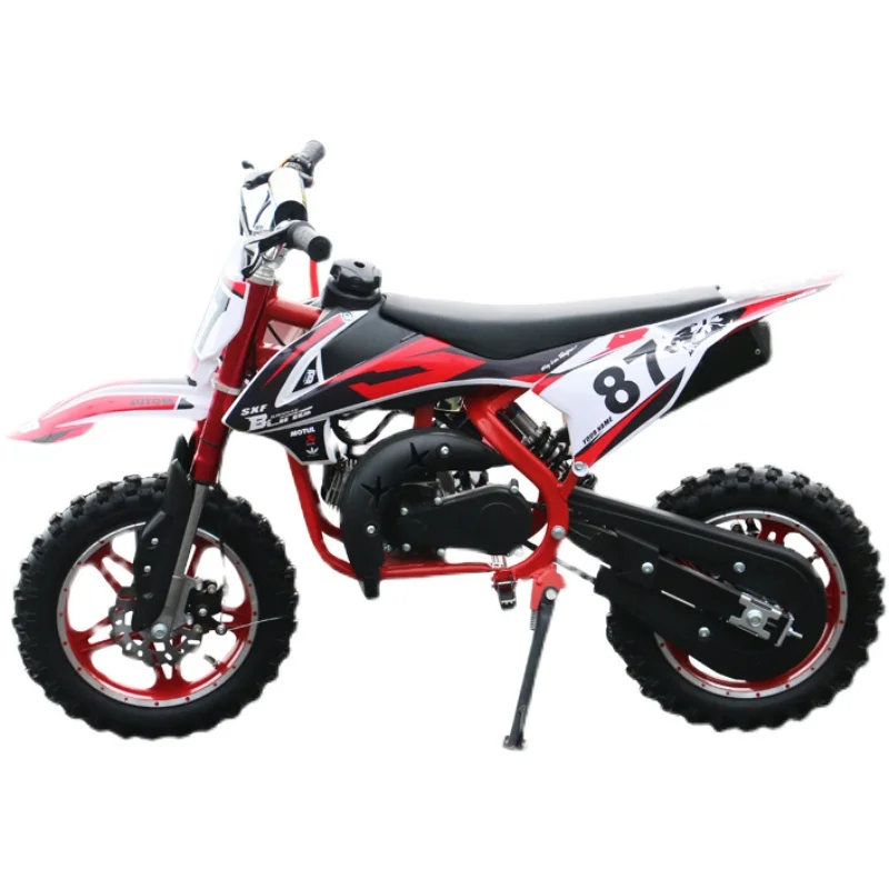 Front And Rear Shock-absorbing Mini Motorcycle Two-stroke 49CC Small Off-road Vehicle Children Electric Start Gas Scooter