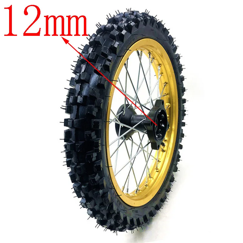 Front 14inch Pit Bike wheels GuangLi 60/100-14 Tyre Aluminum Alloy Rims with 32 holes spoke   CRF PRO KLX YZF 110cc