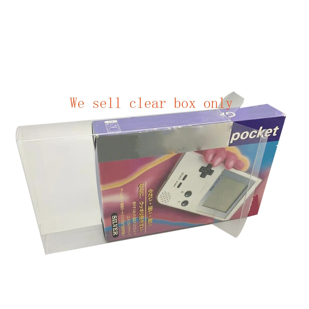 100PCS Limited Edition Clear Storage Display Box For GBP For Gameboy Pocket Game Console Collection Box Japanese Version