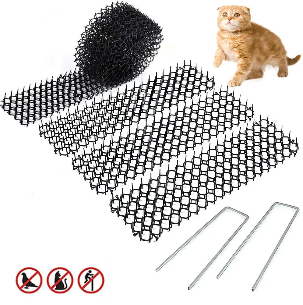 Garden Cat Scat Mats Anti-cat Dogs Repellent Mat Prickle Strips Keep Cats Away Safe Plastic Spike Thorn Network Pets Suppliers