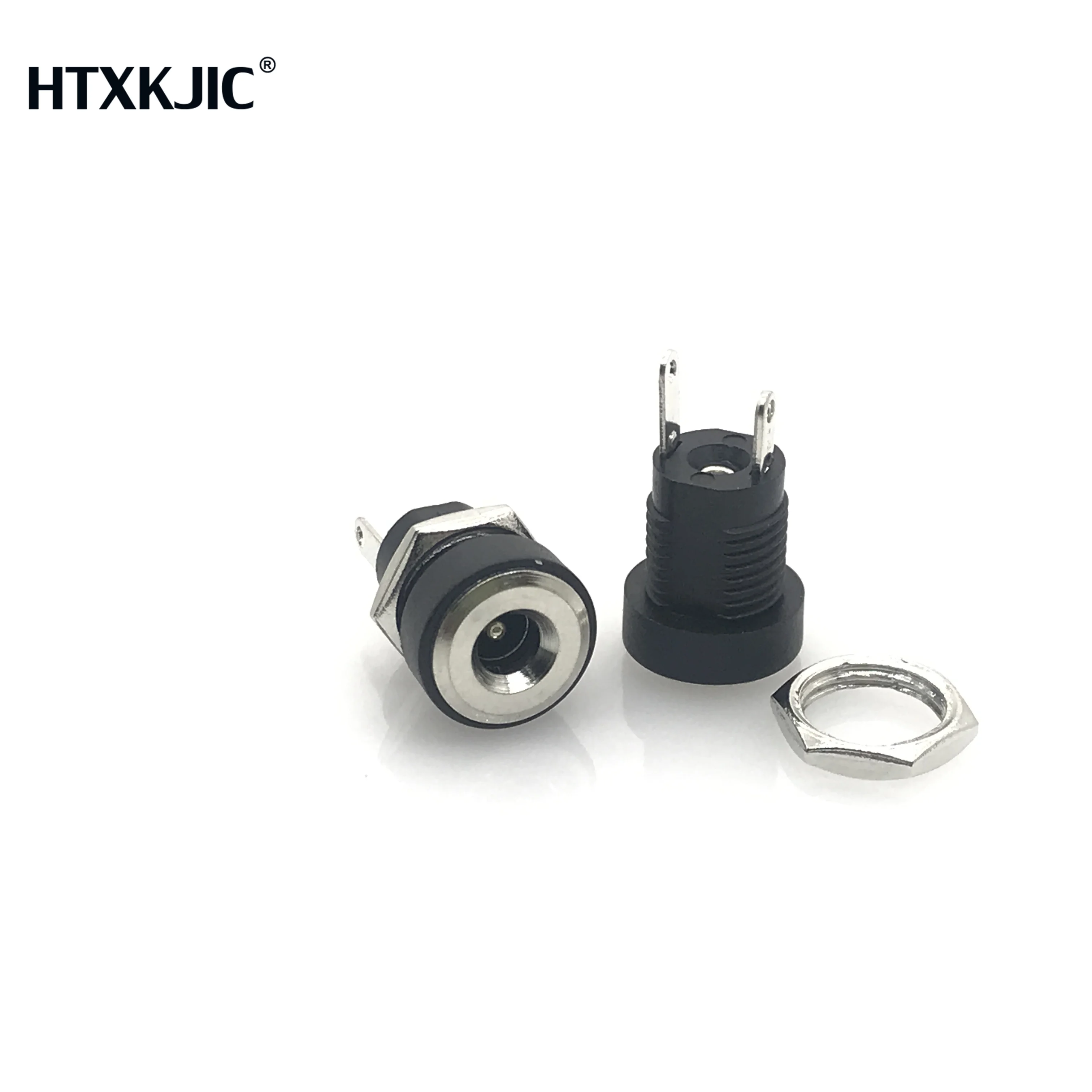 100Pcs DC-022B All-Copper Material DC Power Supply Jack Socket Female Panel Mount Connector 5.5mmx2.1mm 5.5*2.1mm Terminal Block