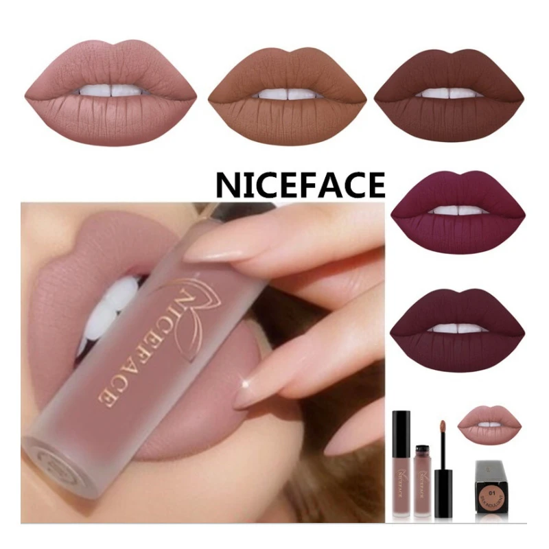 New 24 Color Liquid Lipstick Matte Makeup Waterproof Red Lip Long Lasting Gloss Mate Black Lip Stick Matte Liquid Lipsticks