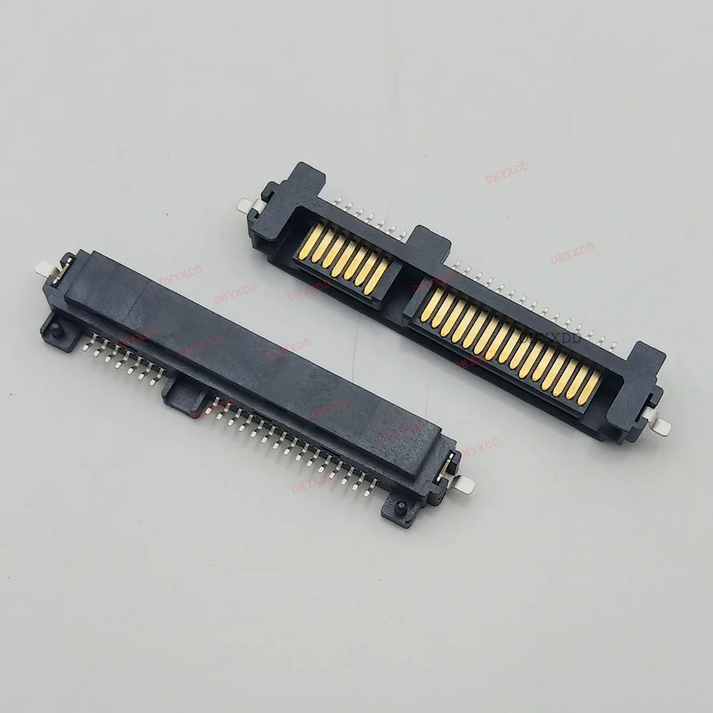 2-10pcs 7+15 Pin 22Pin Right Angle SMT Male Sata Connector Socket For Hard Drive HDD