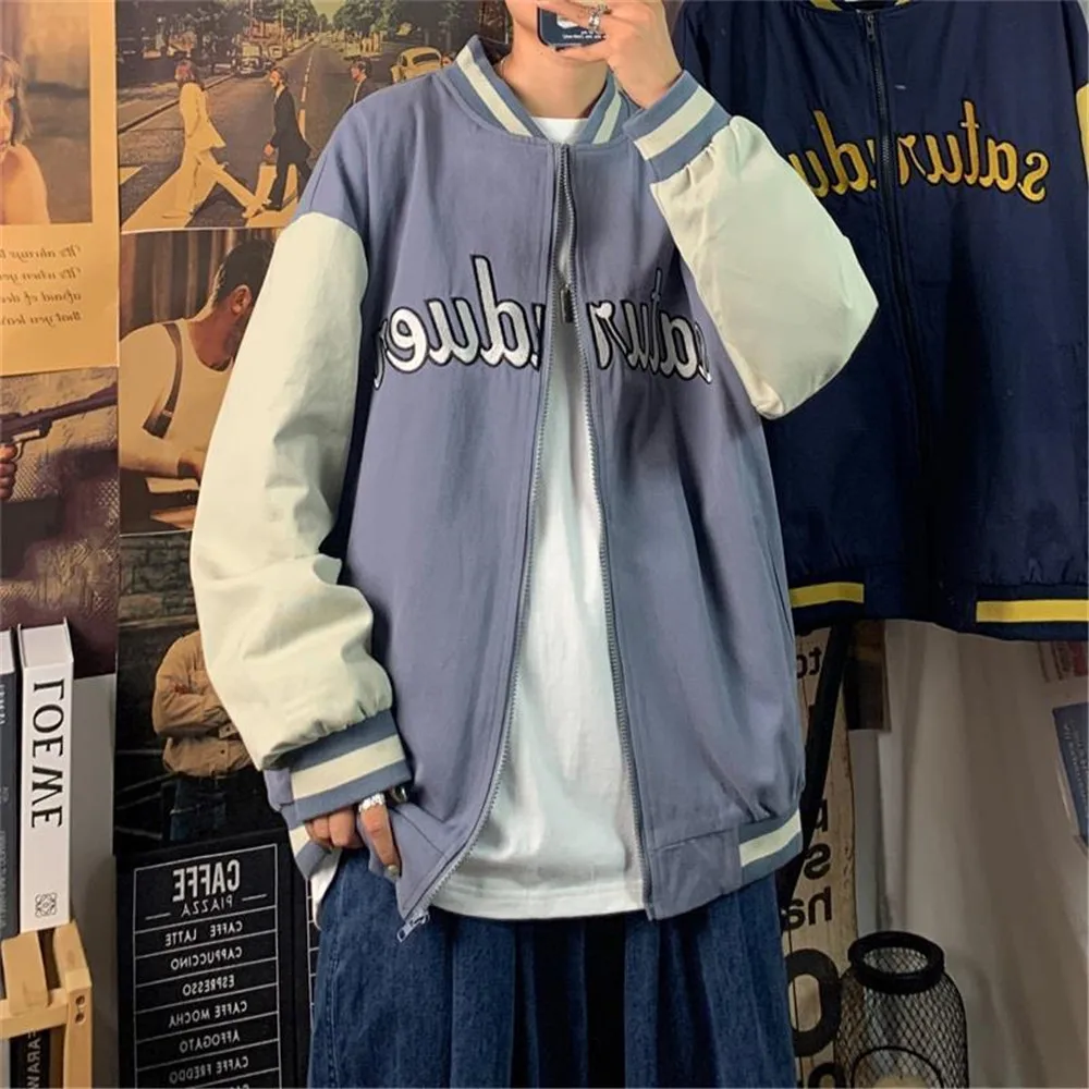 Hip Hop Furry Thin Patchwork Summer Autumn Jackets Punk Harajuku Streetwear Bomber Jacket Men Loose Baseball Coats Unisex Boys