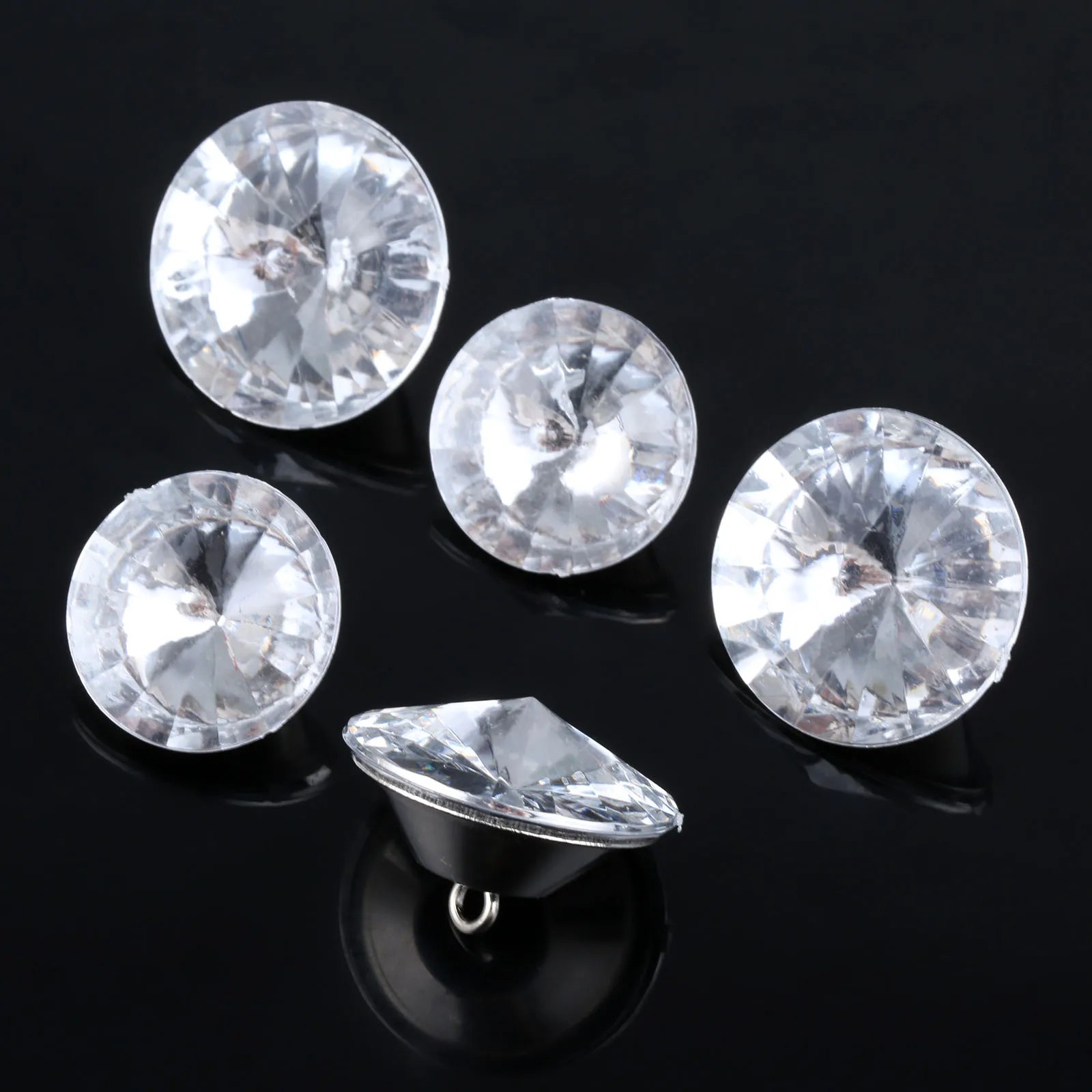 10 Chiếc Pha Lê Khóa Kim Cương Móng Bọc Nút Trang Trí Móng Tay Tacks Đinh Nhọn Pin Thủ Công Sofa Trang Trí Tường 25Mm/30Mm