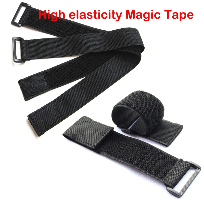 5Pcs Reusable Elastic Hook Loop Tie Down Elastic Band Fastener Straps Nylon Multipurpose Adjustable Cord Wraps Cables Organizing