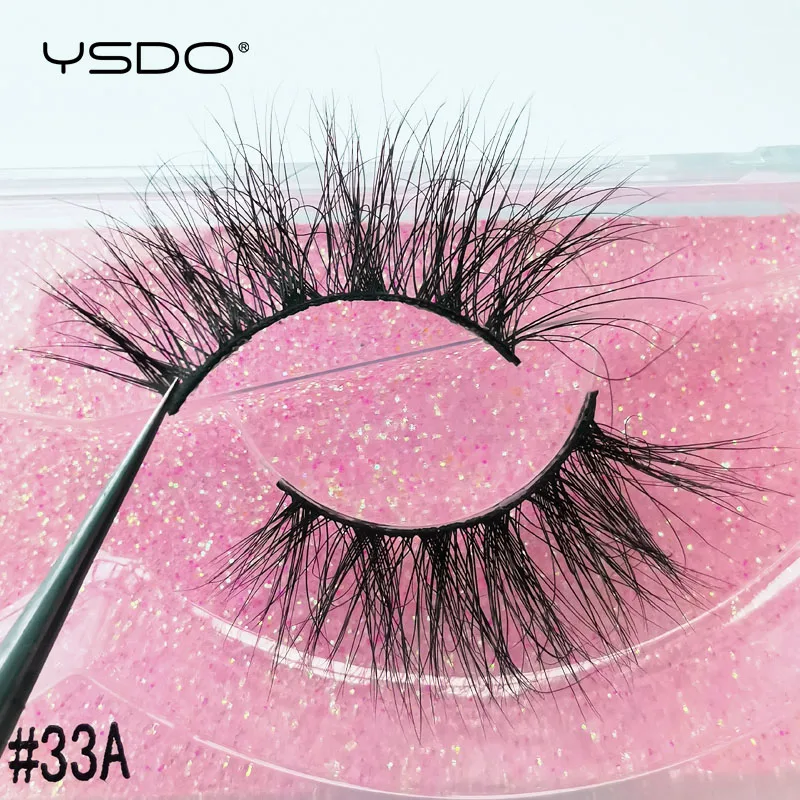YSDO 1 Paar Kreuzförmige Nerz-Wimpern Weiche Echte 3D-Wimpern Maquiagem Künstliche Wimpern Dramatische Voluminöse Wimpern Make-up Cilios Faux Cils – Detail 10