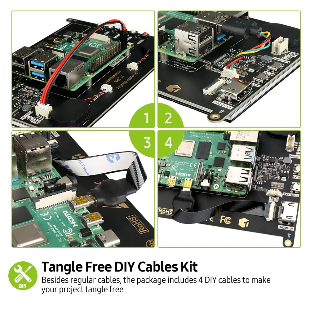 Imagem -05 - Monitor de Tela Sensível ao Toque Superfect Monitor Usb Portátil de Polegadas Raspberry pi Touch Screen 60hz Ips Display Tela de Computador 1024x600 para Raspberry pi 4b 3bb +a Mais 2b 1a +b Mais Vintage Pii