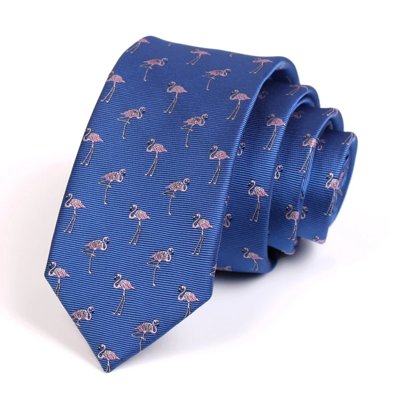 

Brand New Animal Print Ties High Quality Blue 6CM Tie For Men Business Suit Work Neck Tie Fashion Formal Necktie With Gift Box