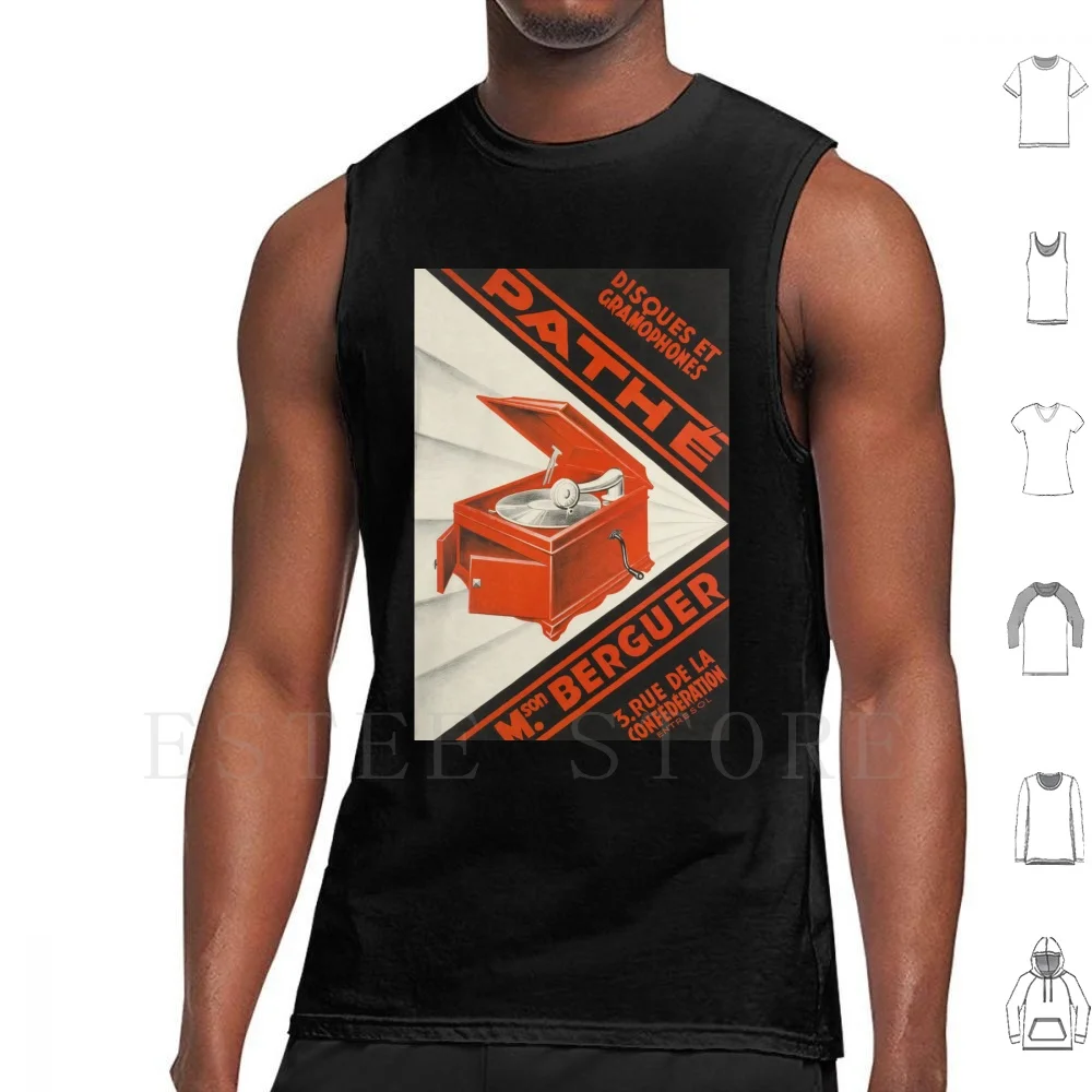 Noel Fortanet-Disques Et Gramophones Pathé , 1930 , Art Deco Poster Tank Tops Vest Sleeveless 1920 1930 1920s 1930s Art