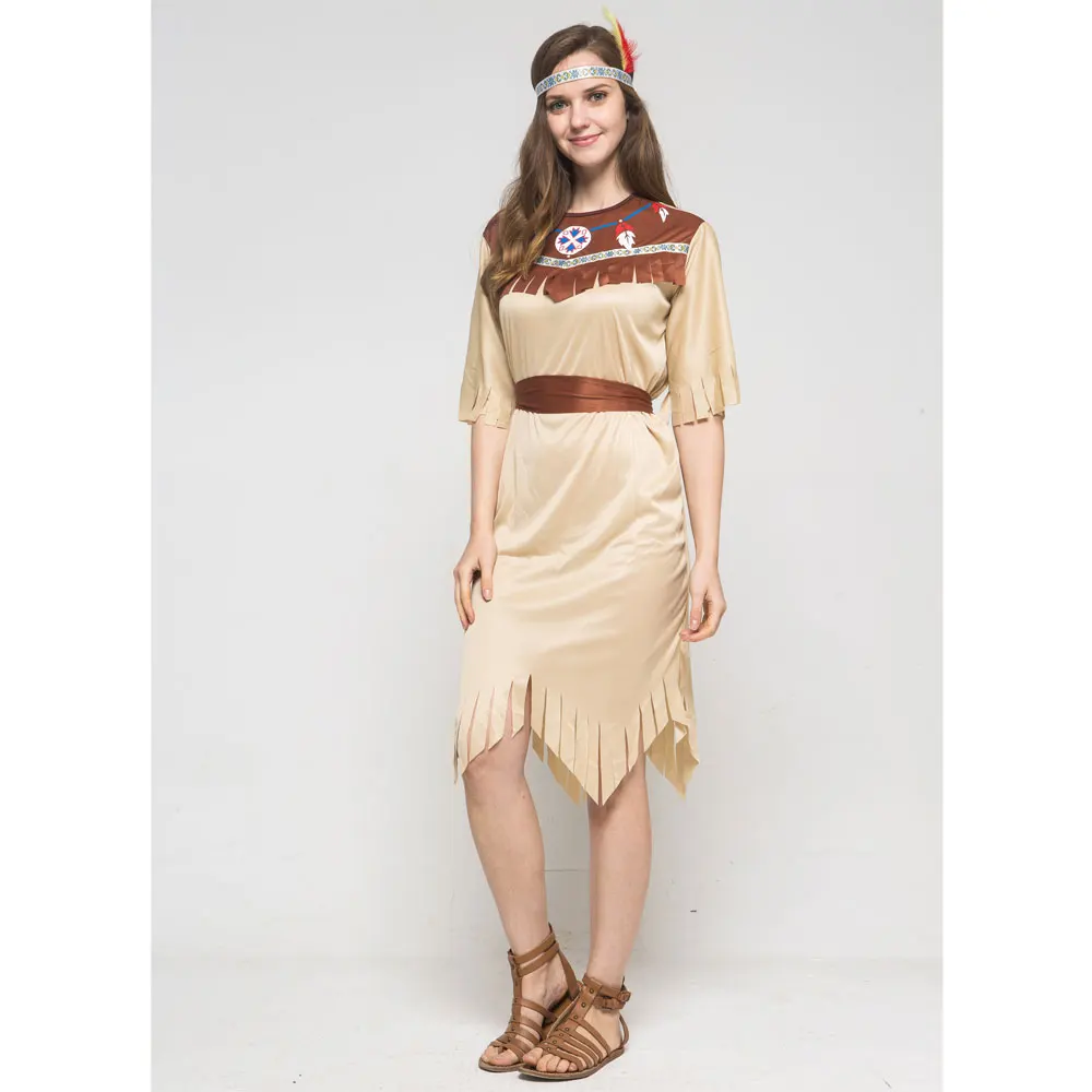 Umorden Coppia Adulta Indiano Nativo Cosplay Fancy Dress Donna Uomo Primitivo Uomo Caveman Costume Nappa Costumi di Halloween WSJ810