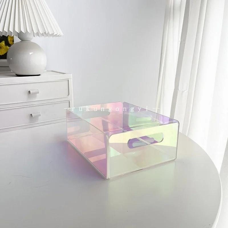 File received desk  office desktop organizer Tray Clear Cosmetic Storage Collection Container Acrylic Makeup storage drawers