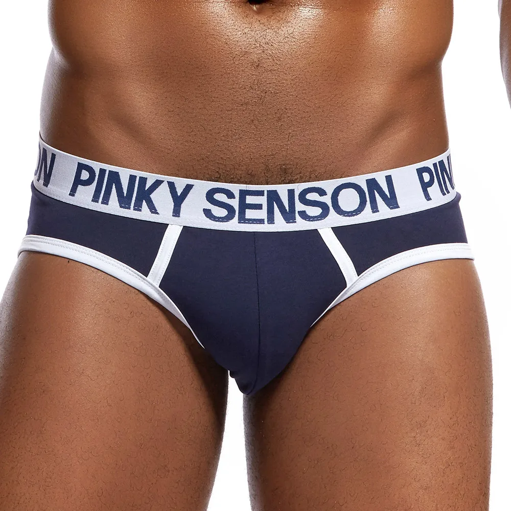 Pinkysenson briefs men underwear breathable soft cotton male panties homme underpants briefs shorts