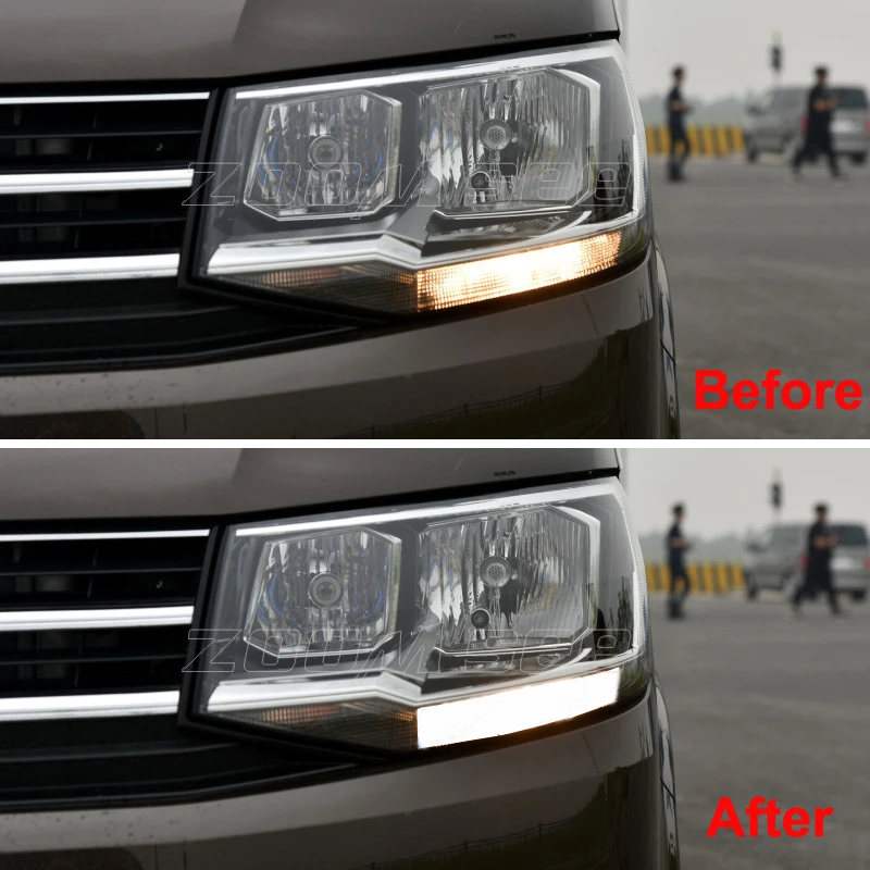 2pc x 100% Nice White Canbus Error Free T20 LED DRL bulb daytime running light For VW Caravelle T6 2016 2017 2018 2019 2020