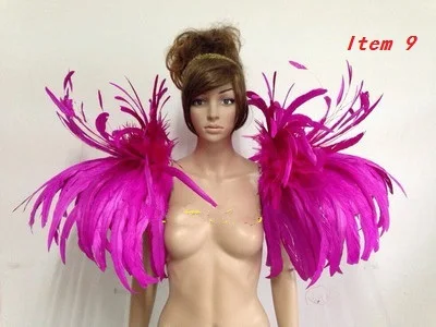 

feather lady headdress Women Carnival dance performance costume girls generation costumes feather shoulder flower costume