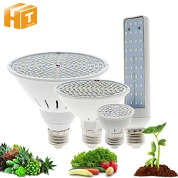 Luz LED de cultivo E27, 220V, 80, 200, 290 LED, bombilla de crecimiento de plantas para jardín de interior, iluminación para cultivo de flores