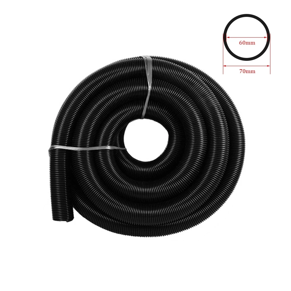 Inner 60mm Outer 70mm Vacuum Cleaner Black Hose Soft Pipe Durable Straws Vacuum Tube General Industrial Vacuum Cleaner Bellows