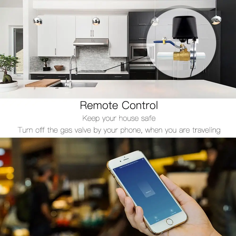 TYSH Tuya WiFi Automatic Gas Water Heater Valve Controller Smart Home Remote Control Manipulator Work With Alexa Google Home