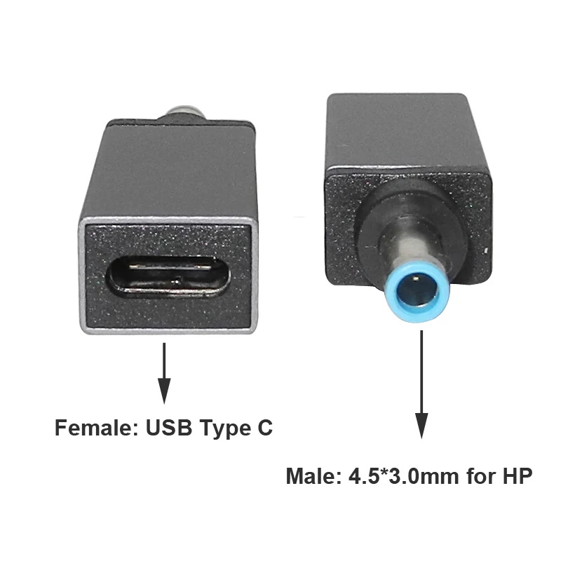 USB Type C Converter Laptop Power Adapter Connector for Hp EliteBook 755 G5 830 G3 745 G5 830 G4 830 840 850 G5 1020 G2 X360