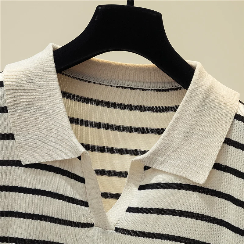 Jersey Mujer 2021 New Striped Sweater Women Long Sleeve Casual Retro Clothes Autumn Sweaters Female Knitted Pullovers Clothing