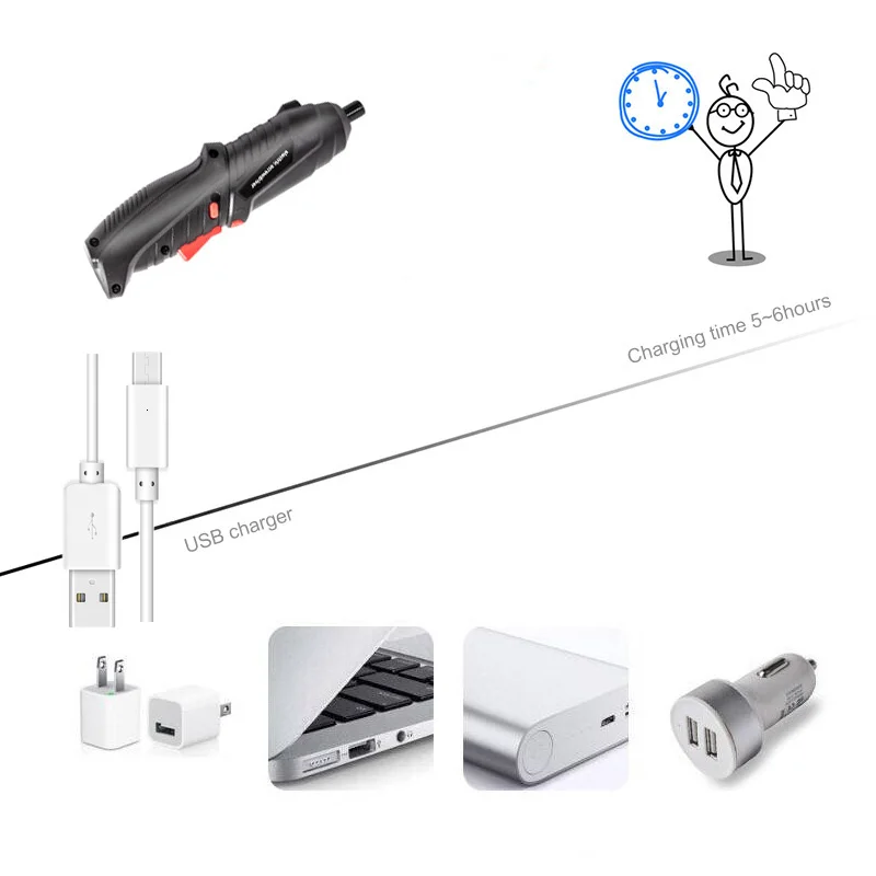 3.6V Cordless Mini Cacciavite Elettrico mutaforma Utensili Elettrici Ricaricabile 1300mah agli ioni Di litio Trapano elettrico Casa Fai Da Te