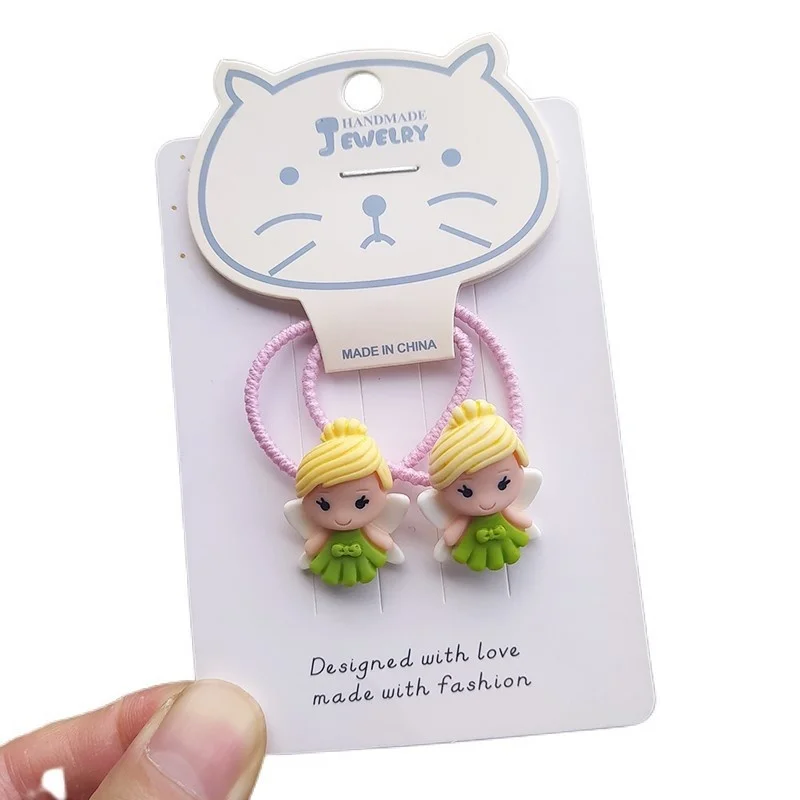 2PCS Clown Angel Cute Princess Baby Headwear Kids Cartoon Elastic Hair Bands Children Hair Ties Ropes Girls Accessories