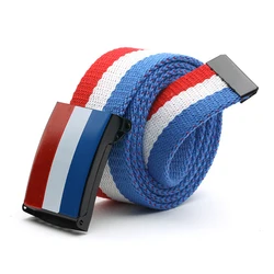Fashionable  Cool Student'S Casual Four Seasons Colorful  and Women's Canvas Men‘s Belt