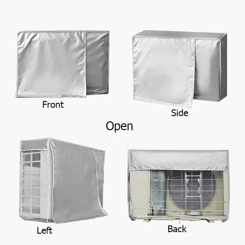 Conditioner Waterproof Dust Cleaning Cover Outdoor Air Conditioning Cover Washable Removable Anti-Snow Cleaning Bag Rainproof