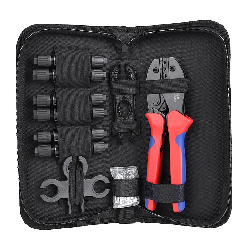 Multitool Crimping Pliers Tool Kit For 2.5-6mm² Solar Panel Connectors Electric Wire Cable Pliers Ratchet Crimper Hand Tools Set