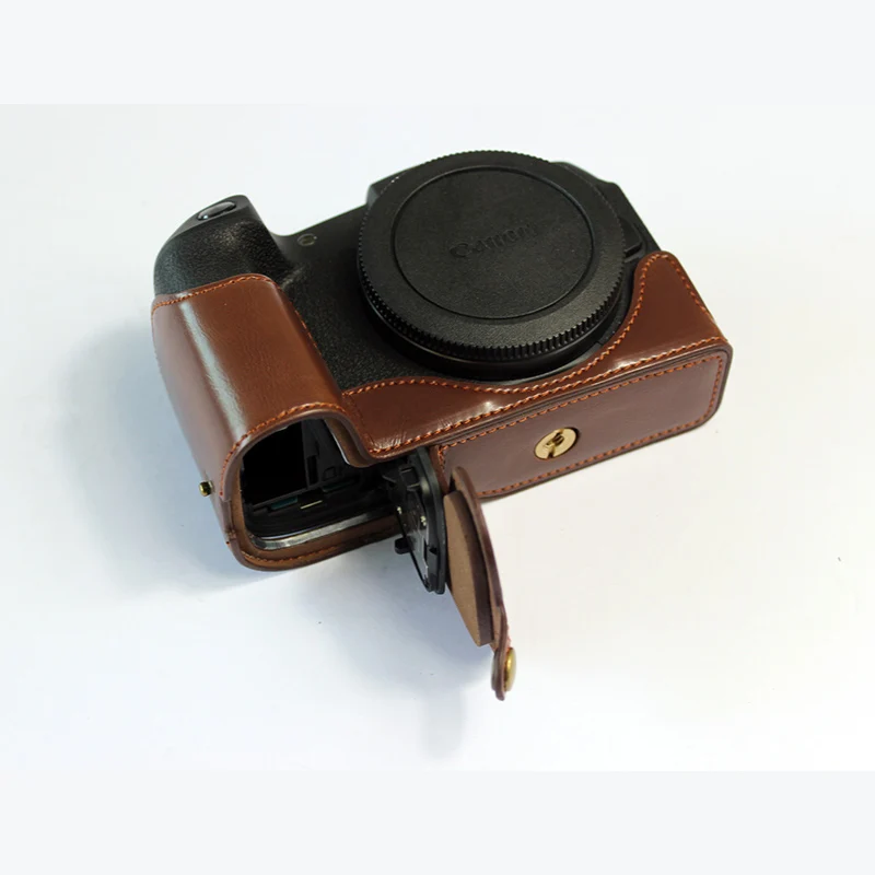 หนัง PU ฝาครอบกล้องสําหรับ Canon EOS RP R-P SLR แบบพกพากระเป๋าเปลือกป้องกันพร้อมสายคล้อง
