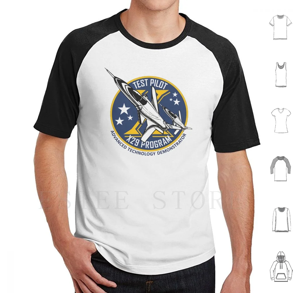 Test Pilot-X29 Program T Shirt DIY Big Size 100% Cotton Fighter Pilot Test Pilot Flight Test Programme X 29 Tactical Fighter