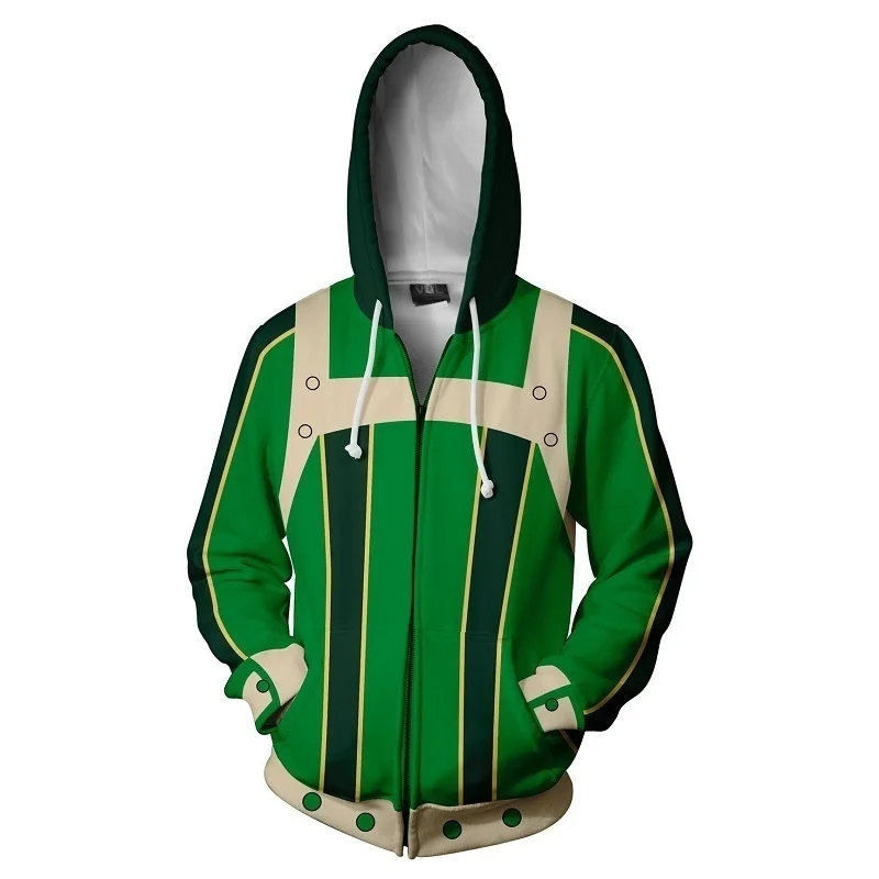 Anime Boku No Hero Academia My Hero Academia Cosplay Costume Hoodies Sweatshirts Tsuyu URARAKA All Might Jacket Casual Coat