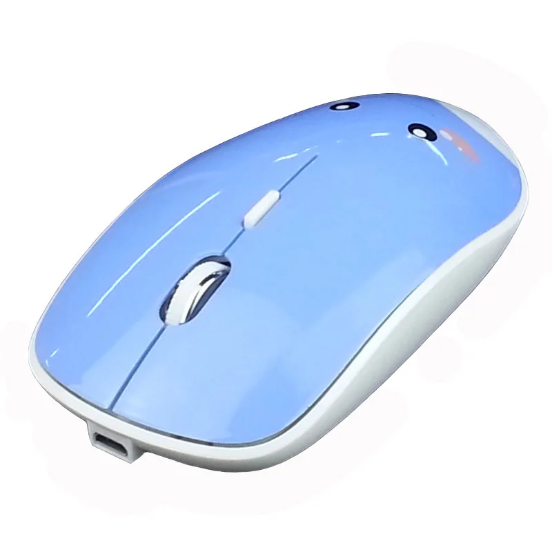 Cute Cartoon Wireless Mouse 2.4G Rechargeable Optical Mouse Computer Gaming Mouse 2000DPI Office Business Mouse for Laptop Pc